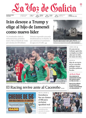 Cover of La Voz de Galicia (Ferrol)