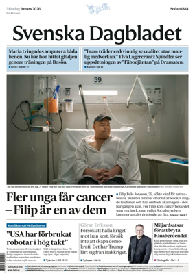 Cover of Svenska Dagbladet
