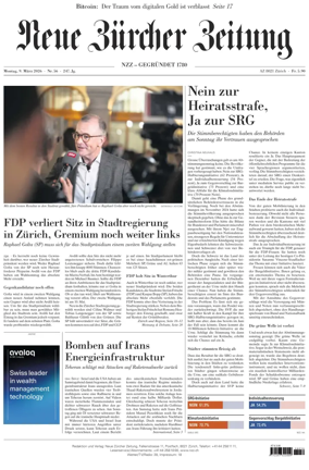 Cover of Neue Zurcher Zeitung
