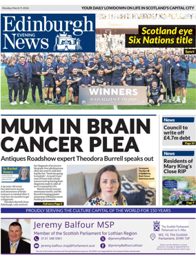 Cover of Edinburgh Evening News