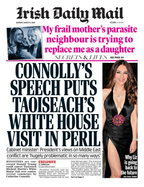 Cover of Irish Daily Mail