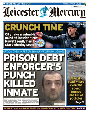 Cover of Leicester Mercury