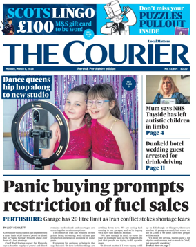 Cover of The Courier & Advertiser (Perth and Perthshire Edition)