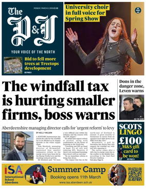 Cover of The Press and Journal (Aberdeen and Aberdeenshire)