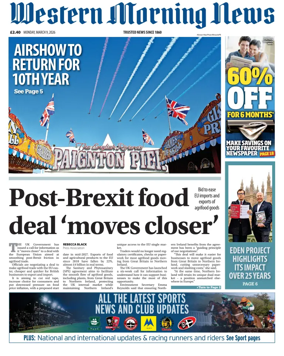 Cover of Western Morning News