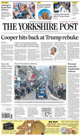 Cover of Yorkshire Post