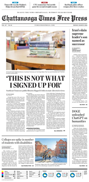 Cover of Chattanooga Times Free Press