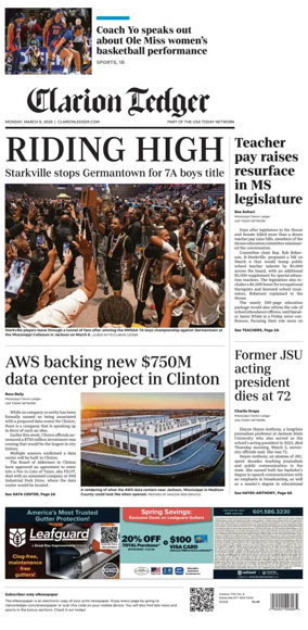 Cover of Clarion Ledger