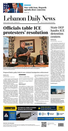 Cover of Lebanon Daily News