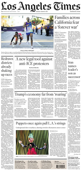 Cover of Los Angeles Times