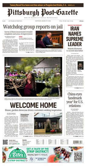 Cover of Pittsburgh Post-Gazette