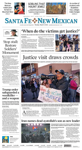 Cover of Santa Fe New Mexican