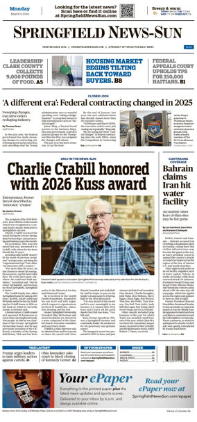 Cover of Springfield News-Sun