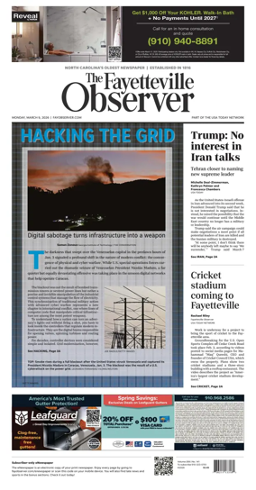 Cover of The Fayetteville Observer