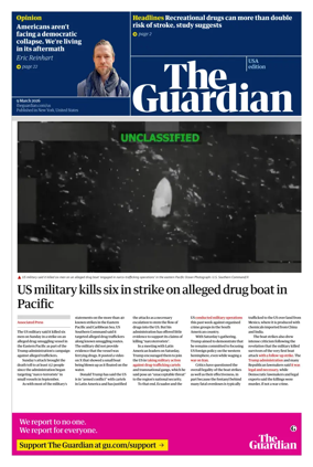 Cover of The Guardian (USA)