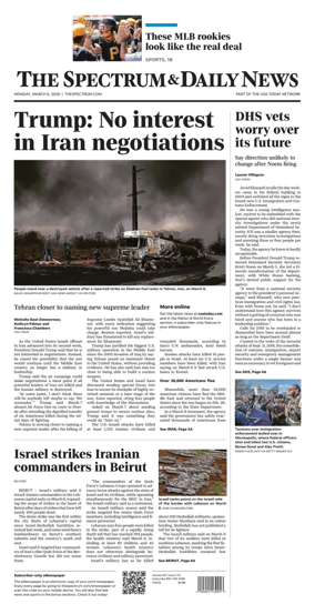 Cover of The Spectrum & Daily News