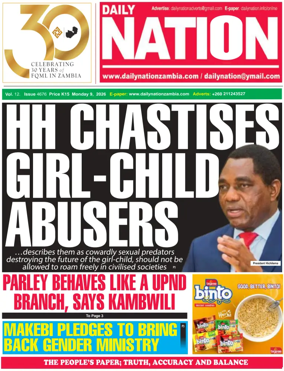 Cover of Daily Nation Newspaper