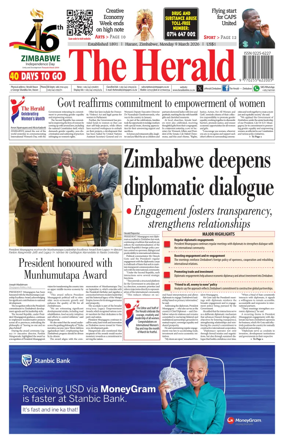 Cover of The Herald (Zimbabwe)