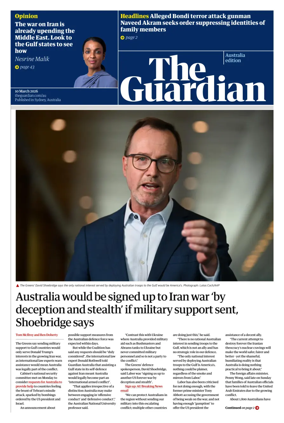 Cover of The Guardian Australia