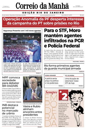 Cover of Jornal Correio da Manha