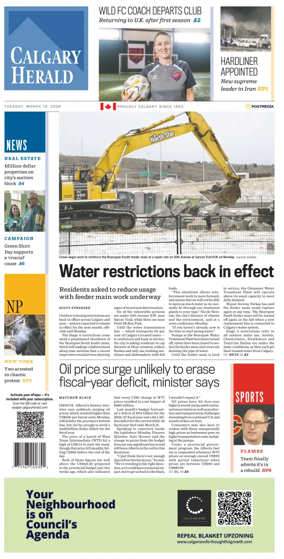Cover of Calgary Herald