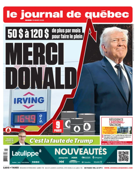Cover of Le Journal de Quebec
