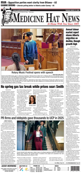 Cover of Medicine Hat News
