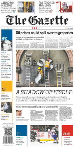 Cover of Montreal Gazette