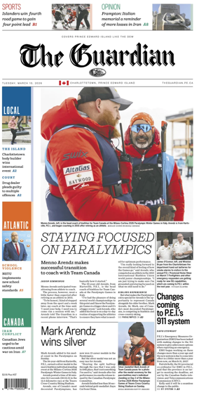 Cover of The Guardian (Charlottetown)