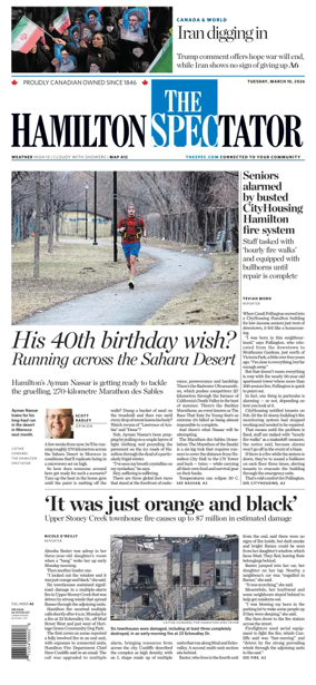 Cover of The Hamilton Spectator