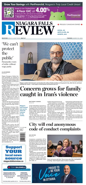 Cover of The Niagara Falls Review