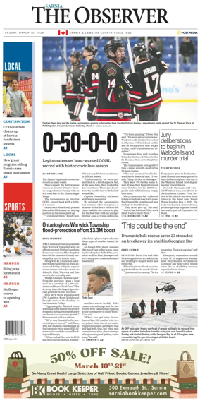 Cover of The Observer (Sarnia)