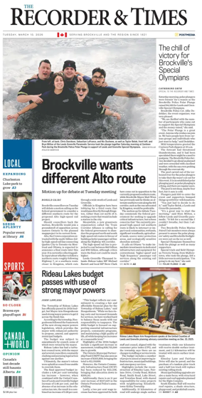 Cover of The Recorder & Times (Brockville)