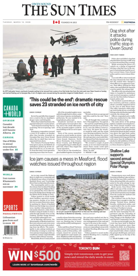 Cover of The Sun Times (Owen Sound)