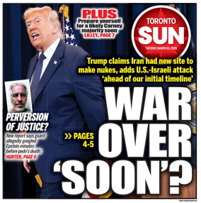 Cover of Toronto Sun