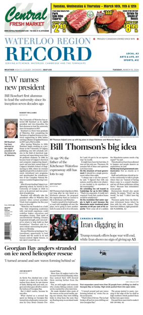 Cover of Waterloo Region Record