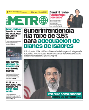 Cover of Publimetro Chile