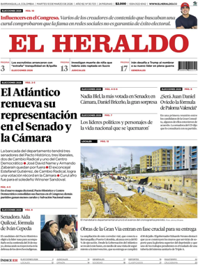 Cover of El Heraldo (Colombia)