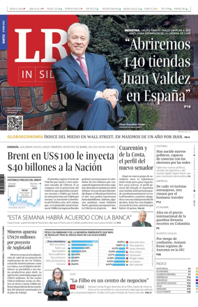 Cover of La Republica (Colombia)