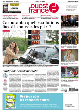 Cover of Ouest-France (Fougeres Vitre)