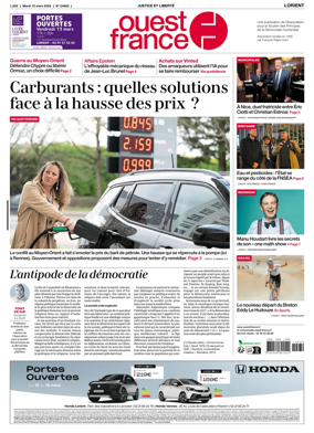 Cover of Ouest France (Lorient)