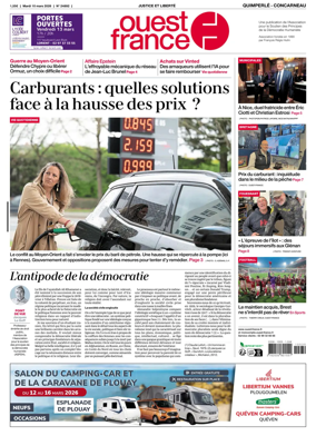 Cover of Ouest-France (Quimperle Concarneau)