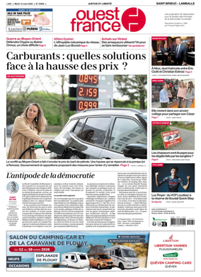 Cover of Ouest-France (Saint-Brieuc Lamballe)