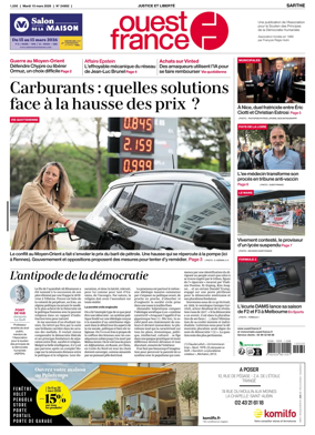 Cover of Ouest France (Sarthe)