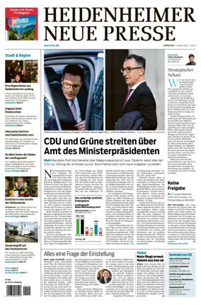 Cover of Heidenheimer Neue Presse