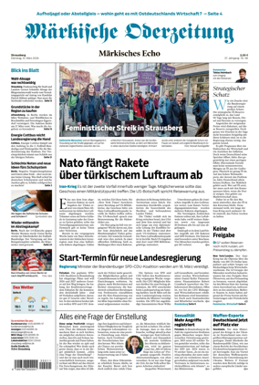Cover of Markische Oderzeitung Strausberg