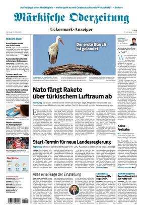 Cover of Markische Oderzeitung Uckermarkanzeiger