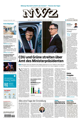 Cover of NWZ – Neue Wurttembergische Zeitung