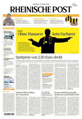 Cover of Rheinische Post - Monchengladbach and Korschenbroich