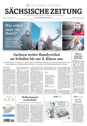 Cover of Sachsische Zeitung (Bautzen Kamenz & Bischofswerda)